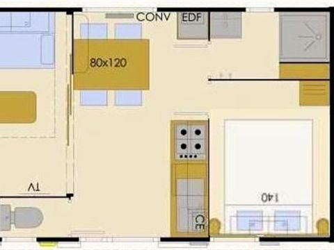 MOBILE HOME 4 people - MODULO 1 bedroom 2/4 pers.