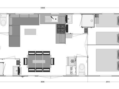 MOBILE HOME 8 people - Quattro Premium Jacuzzi range