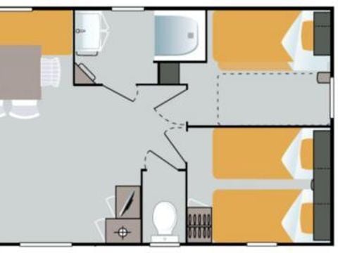 MOBILE HOME 6 people - MH3 FAMILY COMFORT + (AIR CONDITIONING)