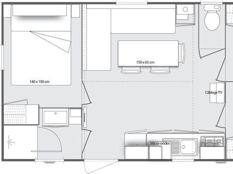 MOBILE HOME 6 people - MH3 FAMILY COMFORT + (AIR CONDITIONING)