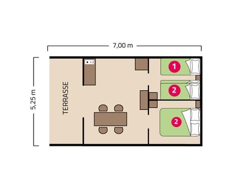 TENT 5 people - Natura (Without sanitary facilities)