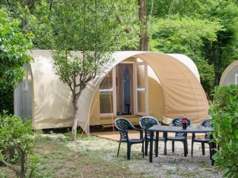 TENTE TOILE ET BOIS 4 personnes - Tente Aménagée "Coco" 2 Chambres