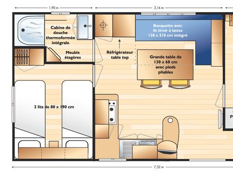 MOBILE HOME 5 people - Mobile-home WELCOME 27m² - 2 bedrooms - TV - air conditioning - terrace -