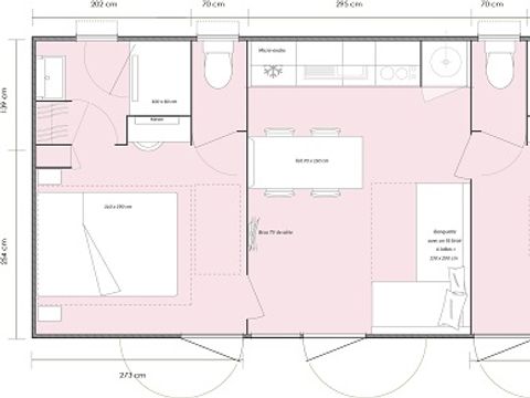 MOBILHOME 6 personnes - AZURA 4 personnes + 1 enfant -10ans + 1 bébé