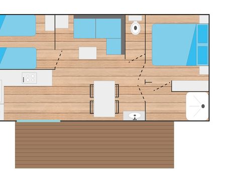 MOBILE HOME 6 people - COTTAGE STANDING (Sunday/Sunday)