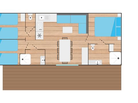 MOBILE HOME 8 people - COTTAGE TRIBU (Sunday/Sunday)