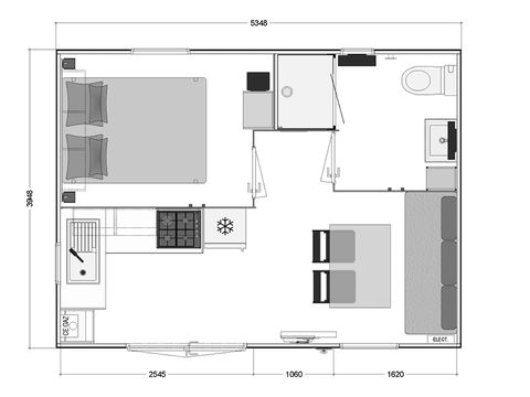 MOBILE HOME 3 people - SMALL COTTAGE (Sunday/Sunday)