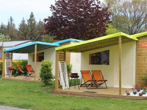 CANVAS AND WOOD TENT 4 people - Funflower Standard 20m² 2 rooms without bathroom