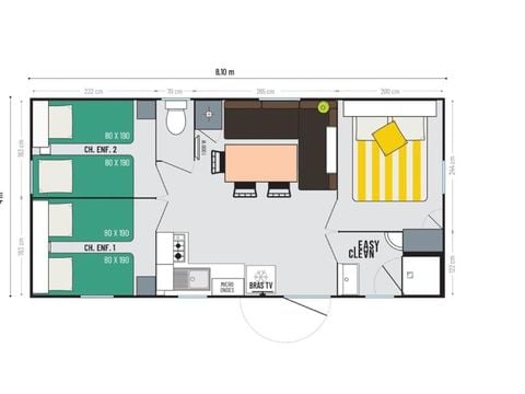 MOBILE HOME 6 people - Loft Premium 32/33m² - Air conditioning TV