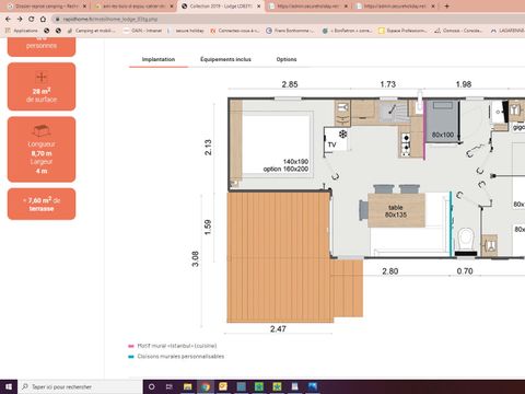 MOBILE HOME 6 people - MH3 Lodge, with sanitary facilities