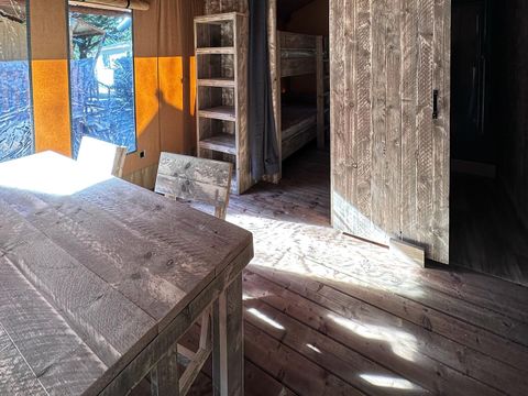 TENTE TOILE ET BOIS 4 personnes - Wood Lodge Premium Spa