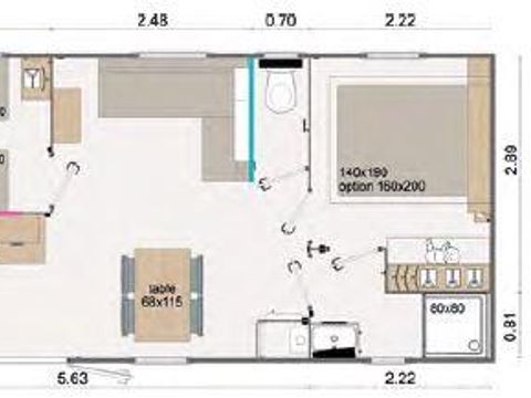 MOBILE HOME 6 people - Park N°7 - Covered terrace - 2 bedrooms