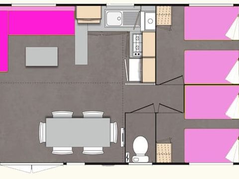 MOBILE HOME 6 people - 3 bedrooms ESPACE