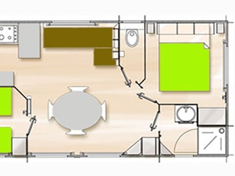 MOBILE HOME 4 people - 2 bedrooms CONFORT PLUS