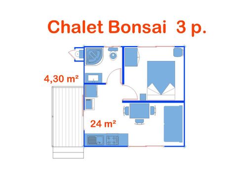 CHALET 3 people - Bonsai Chalet