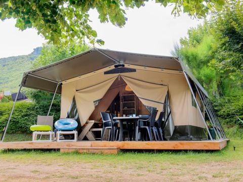 CANVAS AND WOOD TENT 6 people - Glamping tent Larzac