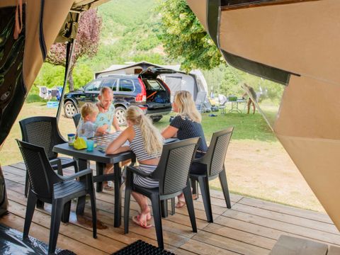 CANVAS AND WOOD TENT 6 people - Glamping tent Larzac