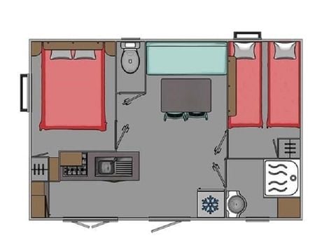 MOBILE HOME 8 people - Family - 2 Mobiles Home 2 bedrooms