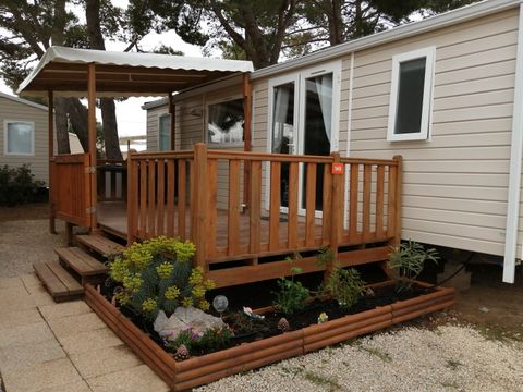 MOBILHOME 6 personnes - Mobil-home 011 (3 chambres, 1 salle d'eau) - Clim - Terrasse semi-couverte