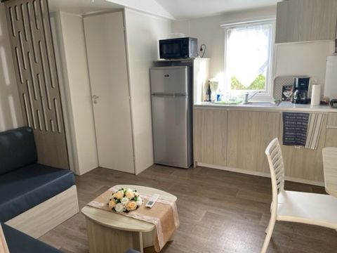 MOBILHOME 6 personnes - Mobil-home 022 (3 chambres, 1 salle d'eau) - Clim, Tv - Terrasse semi-couverte