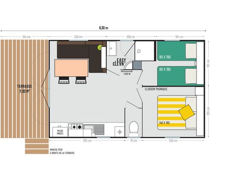 MOBILE HOME 4 people - LOGGIA BAY 2 bedrooms