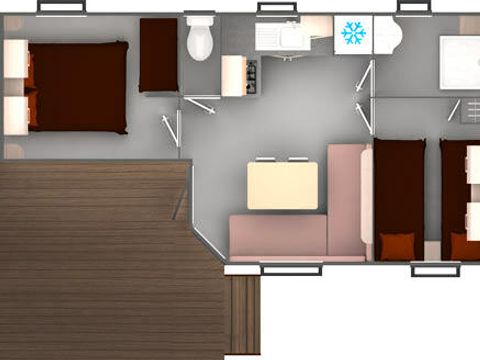 MOBILE HOME 4 people - Classic 3 Rooms 4 People + TV