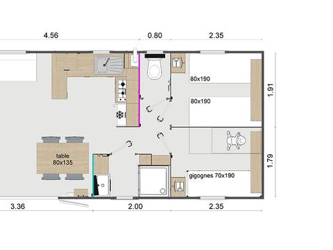 MOBILE HOME 6 people - Premium - 3 bedrooms