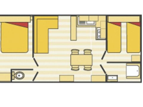 MOBILHOME 6 personnes - Evasion 6 personnes 2 chambres 23m² 