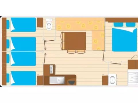 MOBILE HOME 6 people - Leisure 4 Rooms 6 People + TV