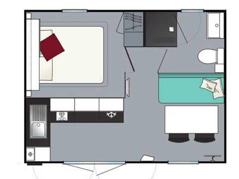 MOBILE HOME 4 people -  Cocoon 1 bedroom 18m² (18m²)