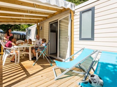 MOBILHOME 5 personnes - Mobil-home Evasion 28.5m² (2 chambres D) (- de 8 ans) + TV + Terrasse