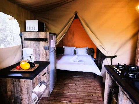 CANVAS AND WOOD TENT 5 people - 3-room Premium Lodge Tent sleeps 5