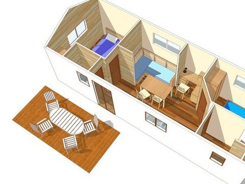 MOBILE HOME 4 people - Mobile-home | Comfort XL | 2 Bedrooms | 4 Pers | Raised terrace | Air conditioning | TV