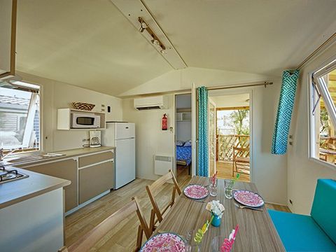 MOBILHOME 6 personnes - Comfort | 3 Ch. | 6 Pers. | Terrasse surélevée | Clim.