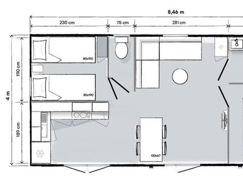 MOBILE HOME 2 people - 2 Bedrooms