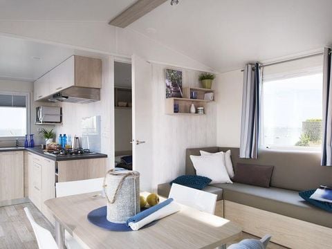 MOBILE HOME 5 people - remium 30m² (2 bedrooms) + covered terrace 10m² + sheets + towels + LV + TV 4/5 pers.