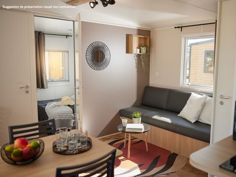 MOBILE HOME 4 people - Homeflower Premium 26.5m² (2 bedrooms) + CLIM + semi-covered terrace + TV + sheets + towels 4/5 pers.