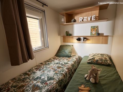 MOBILE HOME 6 people - Premium 30.5m² (3 bedrooms) + CLIM + semi-covered terrace + TV + sheets + towels 6/7 pers.