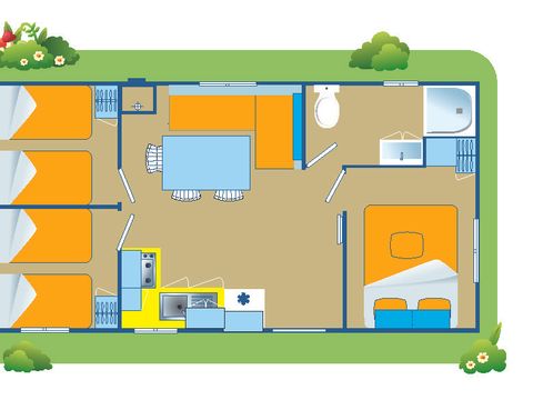 MOBILHOME 7 personnes - Happy Premium with sea view (hillside)