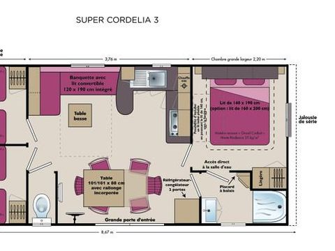 MOBILE HOME 7 people - Family Plus - air-conditioned