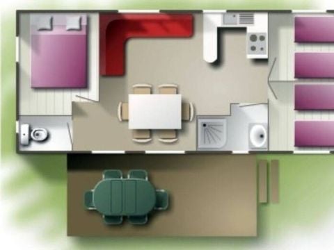 MOBILE HOME 6 people - Classic 3-bedroom mobile home for 6 people, 33m² (2010 model)