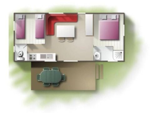 MOBILE HOME 4 people - Classic 2-bedroom mobile home sleeps 4, 32 m² (2019 model)