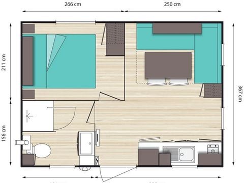 MOBILHOME 2 personnes - STANDARD 20 M2