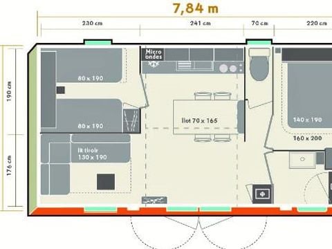 MOBILE HOME 6 people - Lodge Premium 2 bedrooms 4/6 P