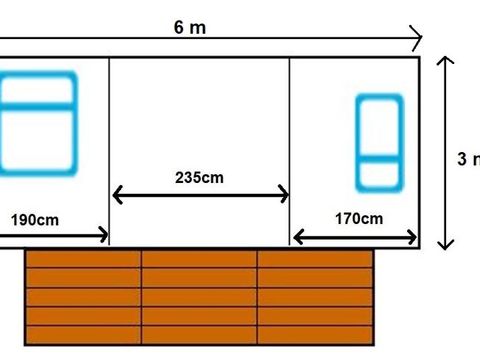 MOBILHOME 4 personnes - 2 chambres (sans sanitaires)