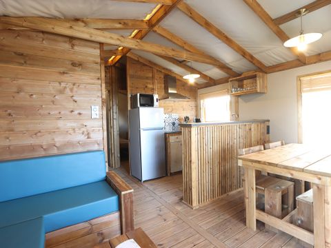 TENTE TOILE ET BOIS 5 personnes - Lodge Premium 32m²