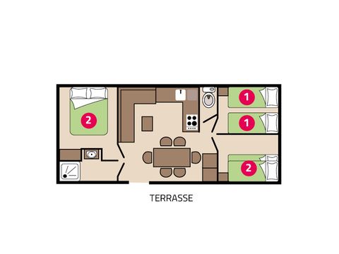 MOBILHOME 6 personnes - Famille