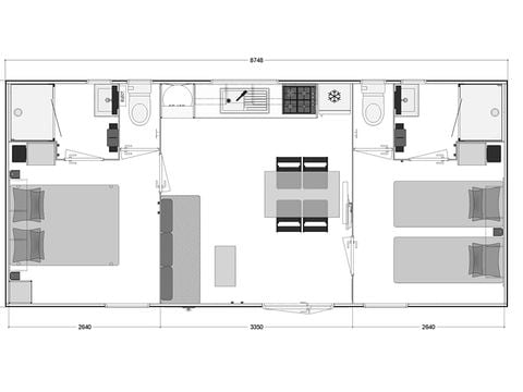 MOBILE HOME 4 people - COTTAGE PREMIUM AIR CONDITIONING