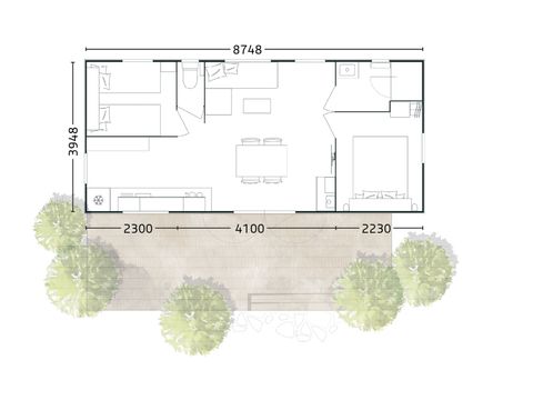 MOBILHOME 5 personnes - Mobil-home COSY 33m² 2 chambres