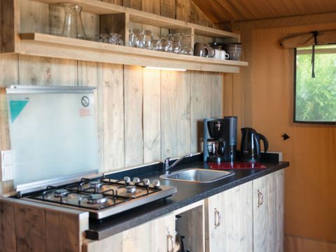 TENTE TOILE ET BOIS 6 personnes - LODGE Prestige CAMPING